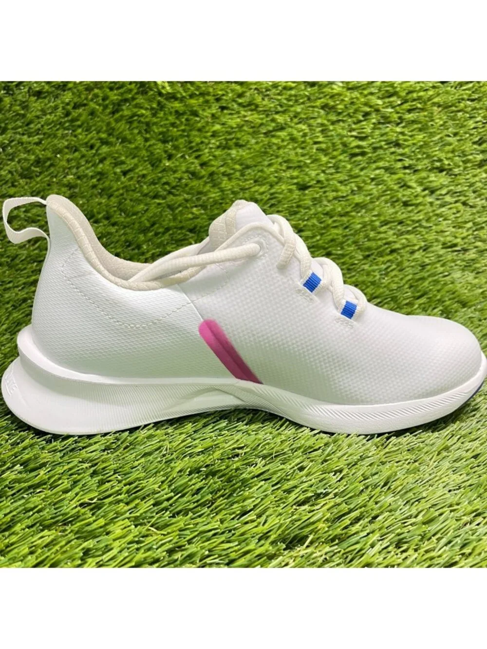 FootJoy Fuel Sport Womens Size 6 White Pink Blue Athletic Spikeless Golf Shoes